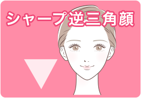 シャープ逆三角顔